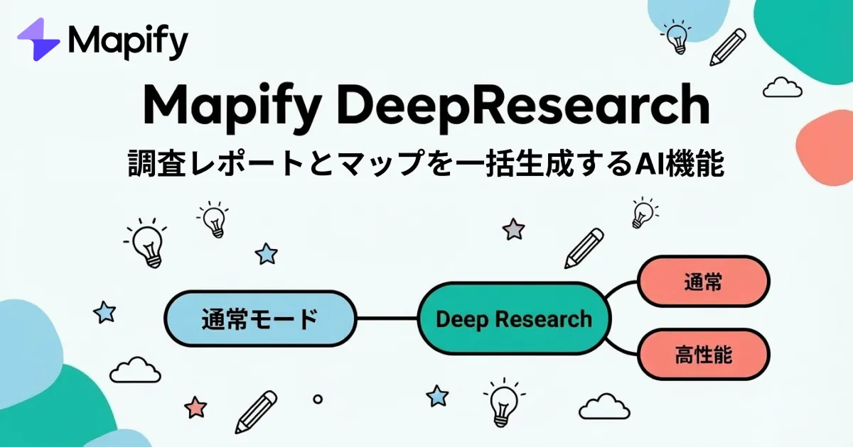 Mapify DeepResearchとは？調査レポートとマップを一括生成するAI機能